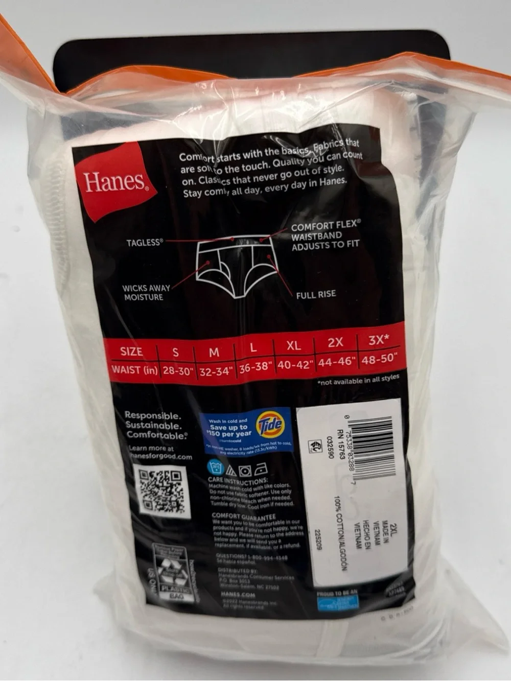Hanes Men's White 9-Pack Briefs - 2XL Value Pack